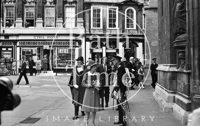 Queen Elizabeth and Prince Philip during their visit to Bath for Monarchy 1000 1973