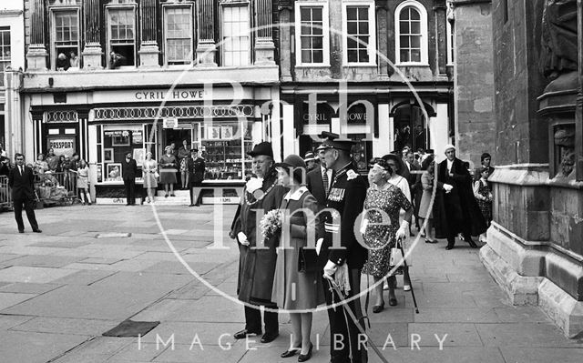 Queen Elizabeth and Prince Philip during their visit to Bath for Monarchy 1000 1973