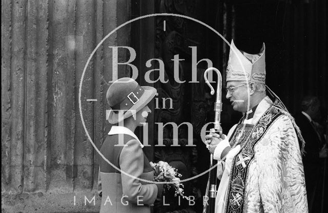 Queen Elizabeth and Prince Philip during their visit to Bath for Monarchy 1000 1973