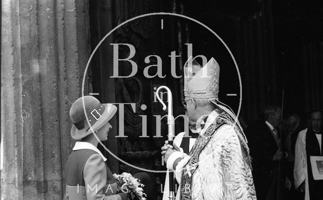 Queen Elizabeth and Prince Philip during their visit to Bath for Monarchy 1000 1973