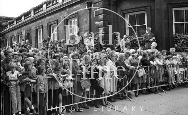 Queen Elizabeth and Prince Philip during their visit to Bath for Monarchy 1000 1973