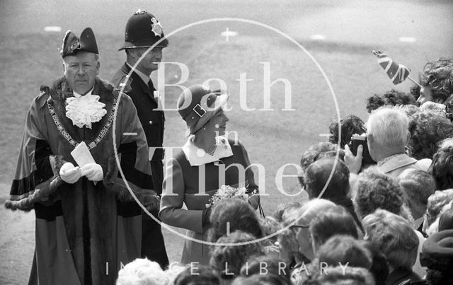 Queen Elizabeth and Prince Philip during their visit to Bath for Monarchy 1000 1973