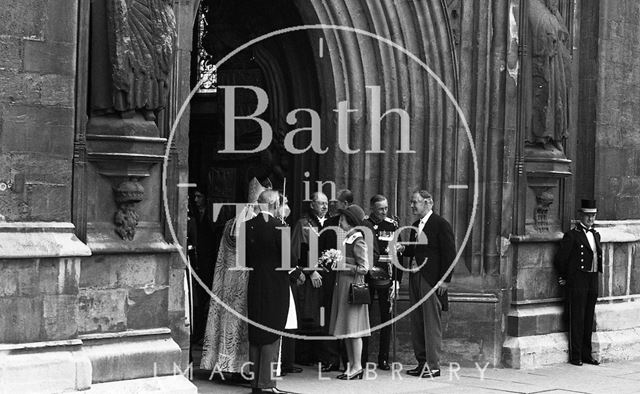 Queen Elizabeth and Prince Philip during their visit to Bath for Monarchy 1000 1973