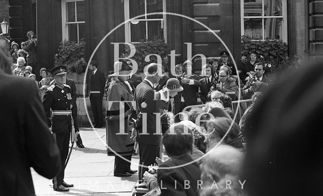 Queen Elizabeth and Prince Philip during their visit to Bath for Monarchy 1000 1973