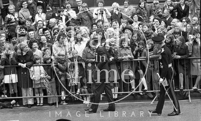 Queen Elizabeth and Prince Philip during their visit to Bath for Monarchy 1000 1973