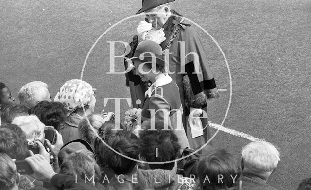 Queen Elizabeth and Prince Philip during their visit to Bath for Monarchy 1000 1973