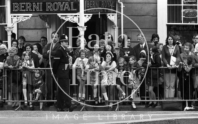 Queen Elizabeth and Prince Philip during their visit to Bath for Monarchy 1000 1973