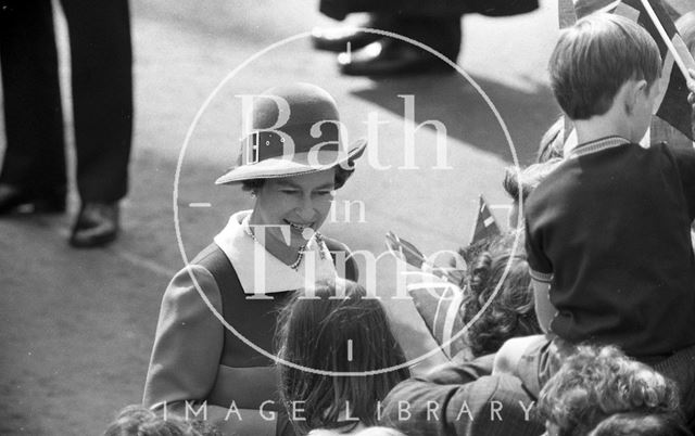 Queen Elizabeth and Prince Philip during their visit to Bath for Monarchy 1000 1973