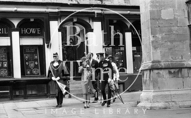 Queen Elizabeth and Prince Philip during their visit to Bath for Monarchy 1000 1973