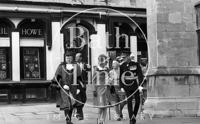 Queen Elizabeth and Prince Philip during their visit to Bath for Monarchy 1000 1973