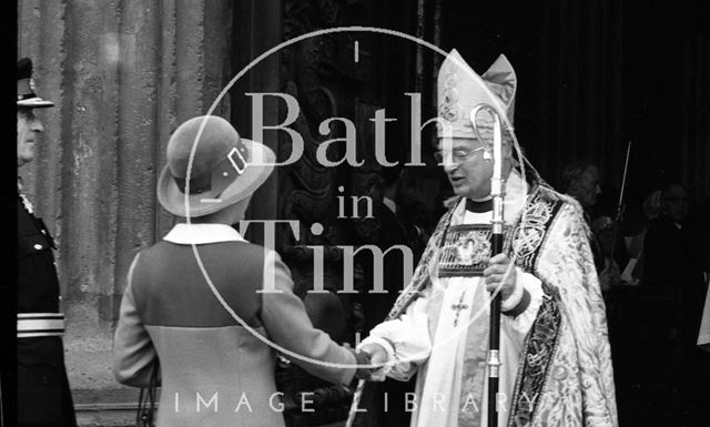 Queen Elizabeth and Prince Philip during their visit to Bath for Monarchy 1000 1973