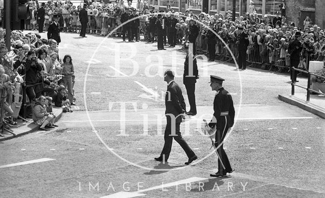 Queen Elizabeth and Prince Philip during their visit to Bath for Monarchy 1000 1973