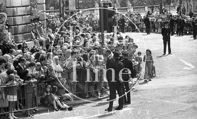 Queen Elizabeth and Prince Philip during their visit to Bath for Monarchy 1000 1973