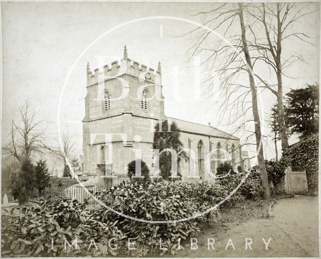 Exterior before rebuilding of 1885, St. Michael's Church, Twerton, Bath c.1884