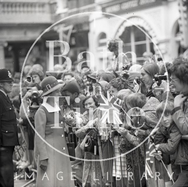 Queen Elizabeth and Prince Philip during their visit to Bath for Monarchy 1000 1973