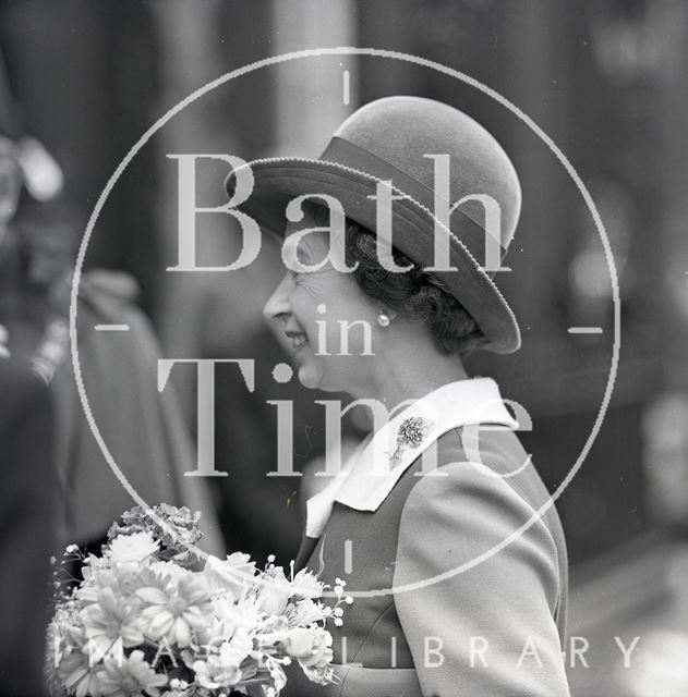 Queen Elizabeth and Prince Philip during their visit to Bath for Monarchy 1000 1973