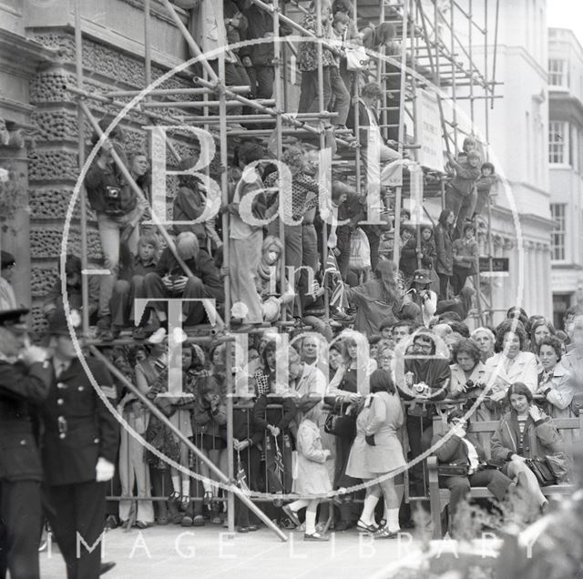 Queen Elizabeth and Prince Philip during their visit to Bath for Monarchy 1000 1973