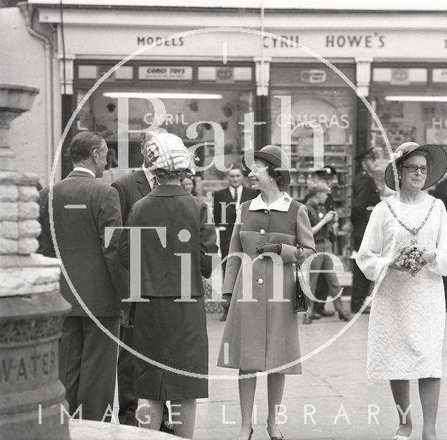 Queen Elizabeth and Prince Philip during their visit to Bath for Monarchy 1000 1973