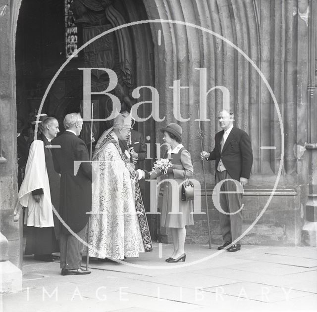 Queen Elizabeth and Prince Philip during their visit to Bath for Monarchy 1000 1973