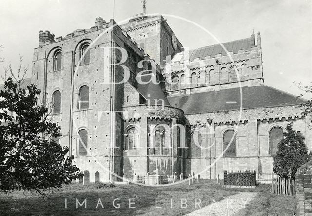 Romsey Abbey from the southeast, Hampshire c.1935