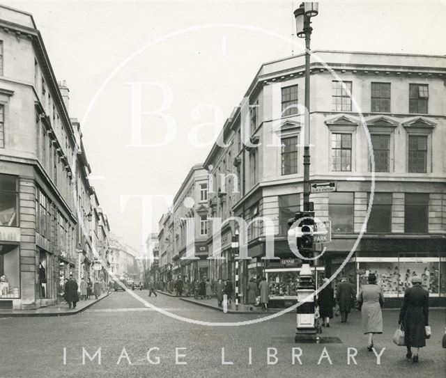 Stall Street junction with Southgate Street, Bath 1952