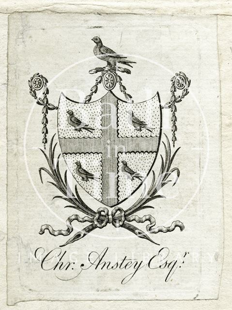 Bookplate for Christopher Anstey 1766