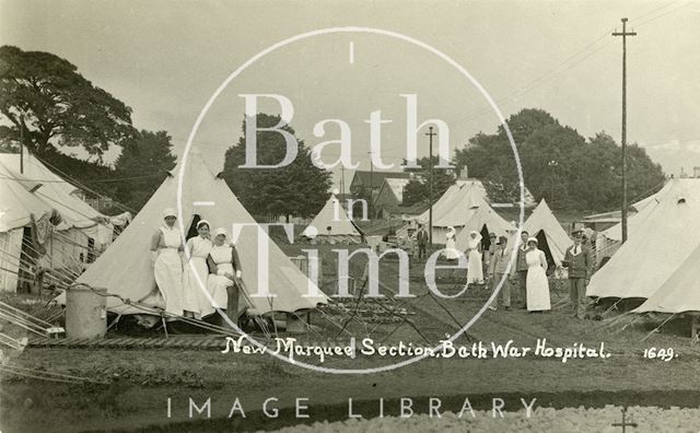 New Marquee Section, Bath War Hospital, Combe Park c.1916