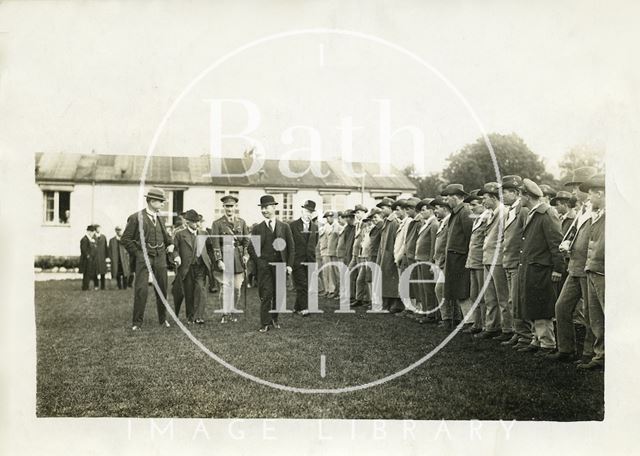 Inspection at Bath War Hospital, Combe Park c.1916