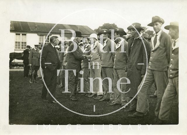 Inspection at Bath War Hospital, Combe Park c.1916