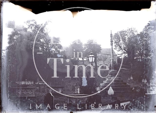 The graveyard at Llandaff Cathedral near Cardiff, Glamorgan, Wales c.1902