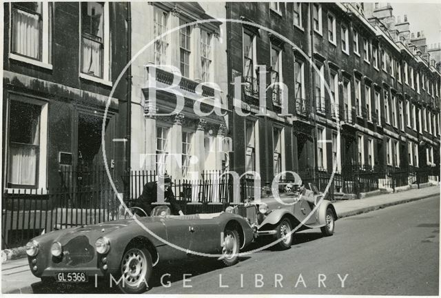 Tending to a Peel 100 kit car on Gay Street, Bath 1953-1955