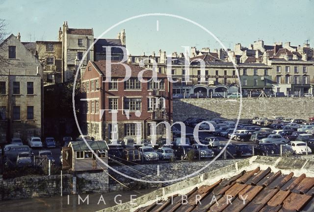 Rear view of Walcot Street from Goodall & Dawson, Grove Street, Bath 1963