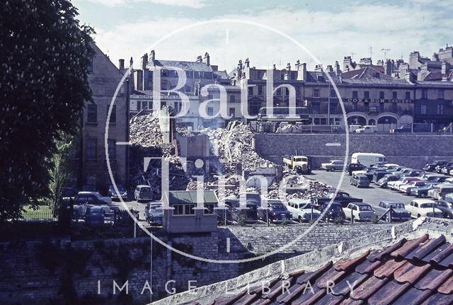 Rear view of Walcot Street from Goodall & Dawson, Grove Street, Bath 1963