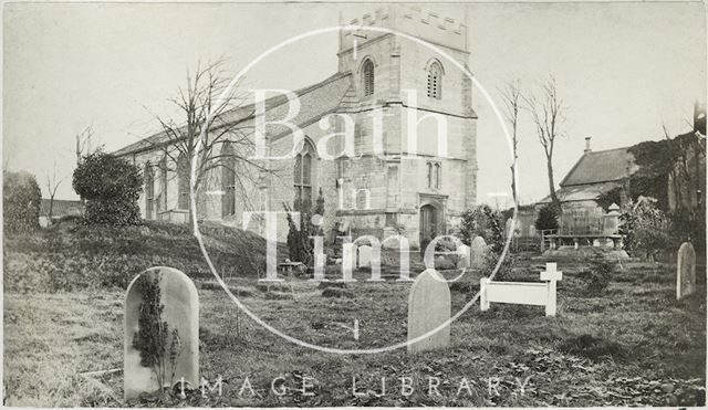 View of St. Michael's Church from northwest, Twerton, Bath 1873