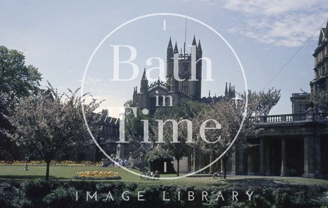 Bath Abbey from Parade Gardens 1964