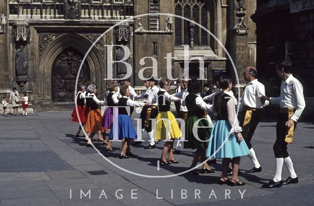 Dancing in Abbey Church Yard, Bath 1971