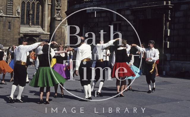 Dancing in Abbey Church Yard, Bath 1971