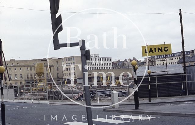 Southgate Shopping Centre, site development, Bath 1972