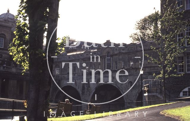 Pulteney Bridge in shadow, Bath 1972