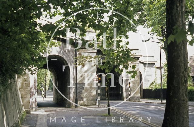 Brunel's Railway Bridge, Pulteney Road, Bath 1973