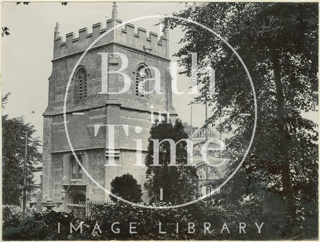 St. Michael's Church rebuilding in progress, Twerton, Bath 1885