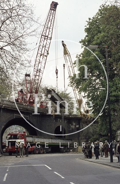 Railway Bridge, Pulteney Road, Bath 1974