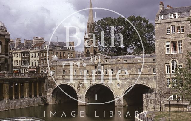 Pulteney Bridge and Weir, Bath 1975