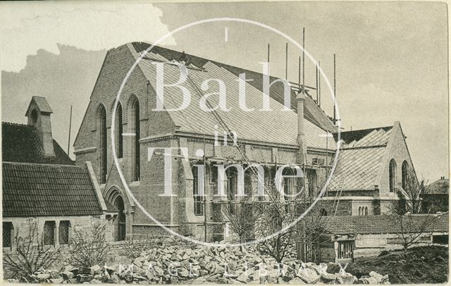 Construction of St. Peter's Church, East Twerton, Bath c.1880