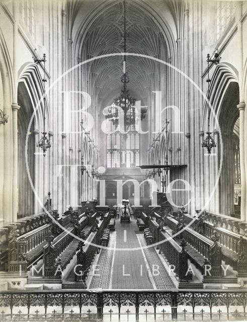 The aisle, Bath Abbey c.1890