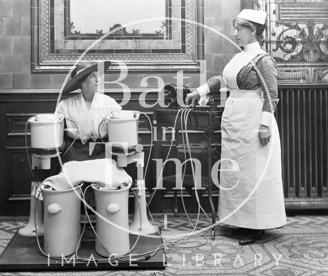 Treatment at the New Private Baths, Bath c.1914