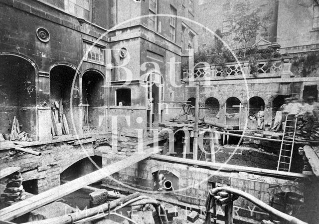 Excavating the King's Bath, Bath c.1878