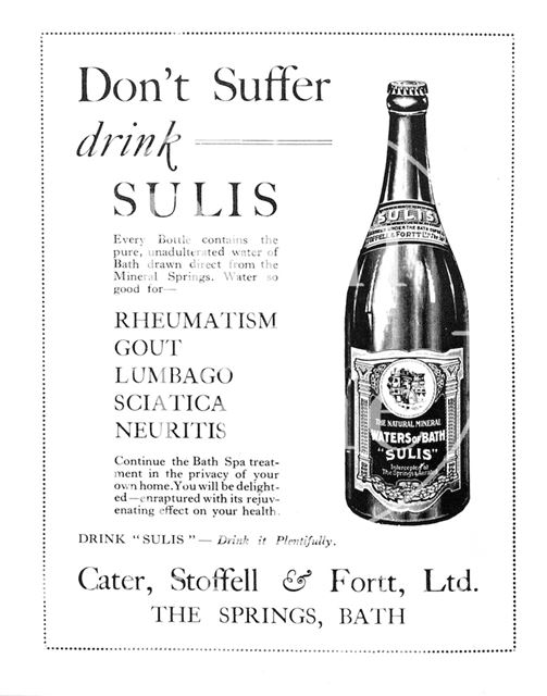 Don't suffer, drink Sulis, Bath c.1910