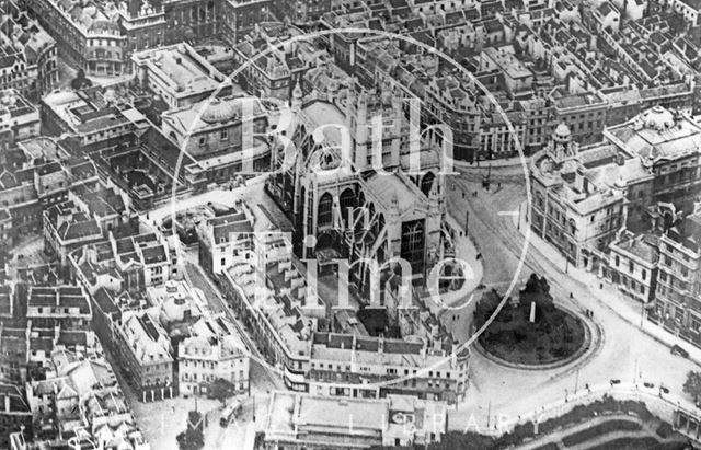 Aerial view of central Bath c.1910