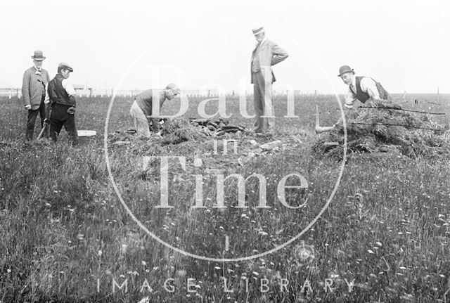 Excavating in a field, Bath c.1900